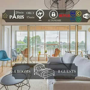 Luminous Vue Seine- Paris 15min Juvisy-sur-Orge